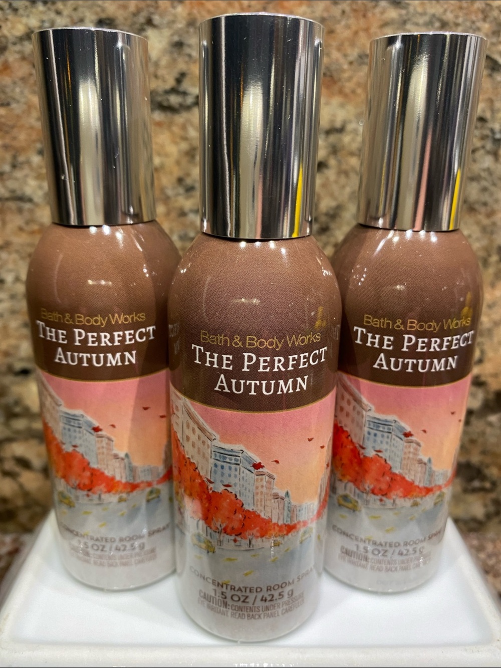 3) “The Perfect Autumn” Concentrated Room Sprays, ea: 1.5 oz / 42.5 g, B&BW, NWT